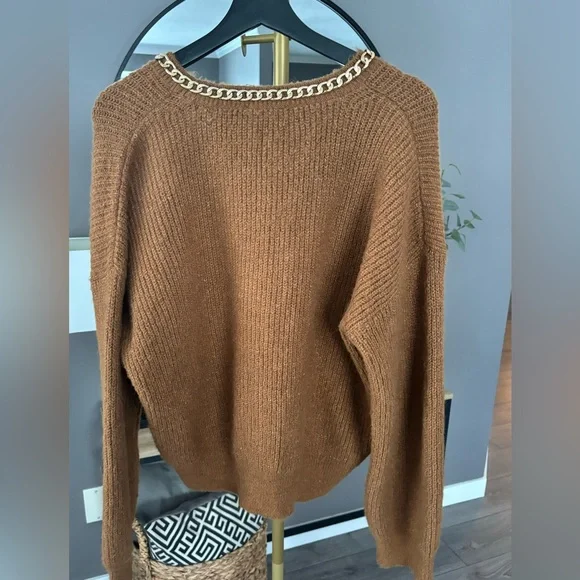 Mango Chain Accent  Sweater - Picture 2 of 5